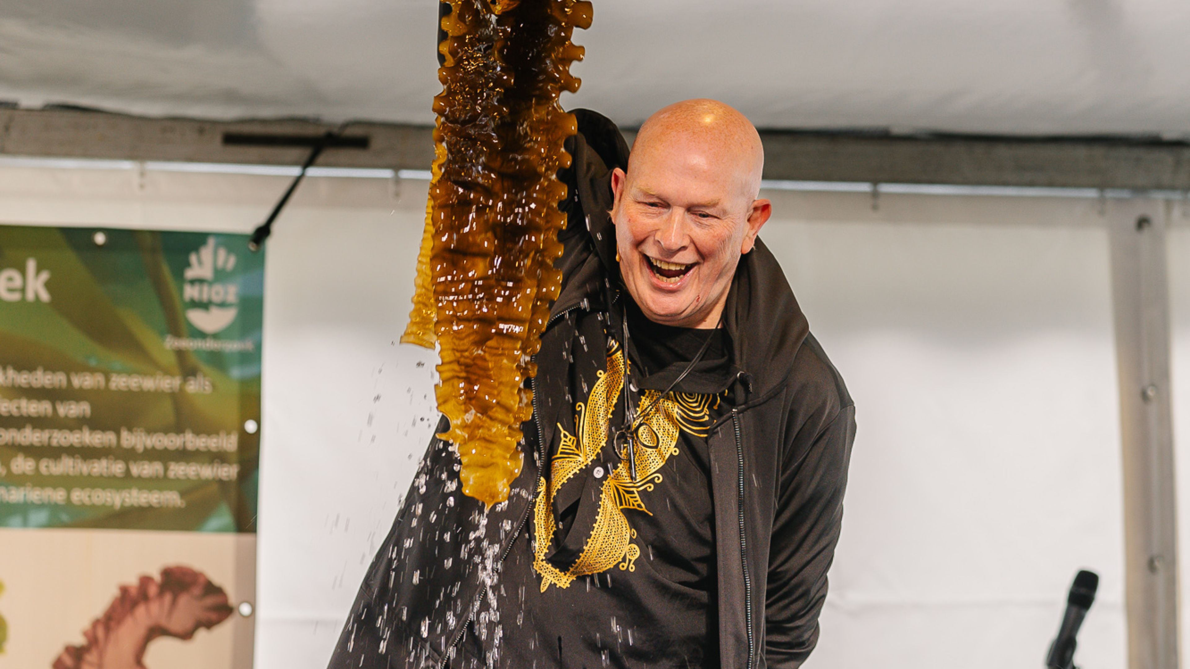 Photo of Pierre Wind with seaweed
