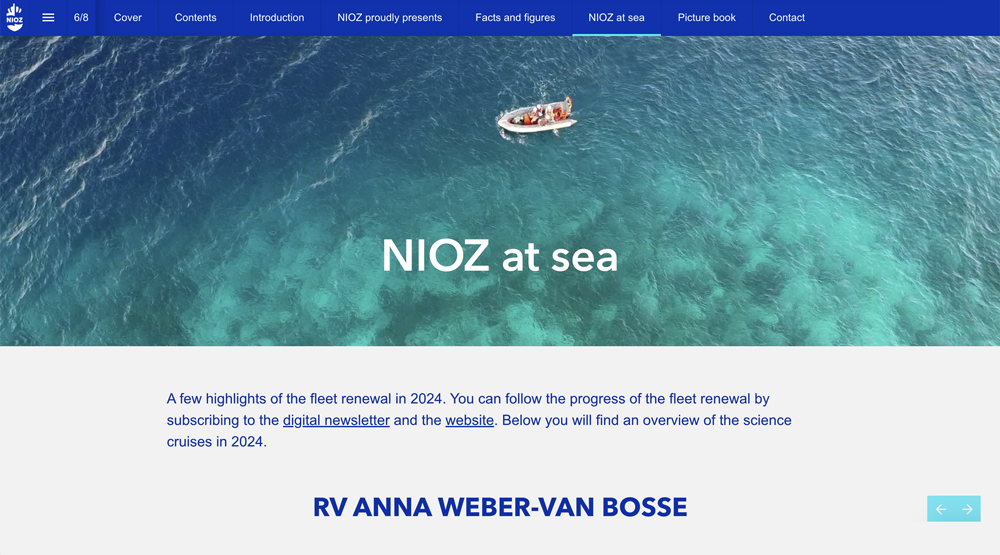 Preview of upper part of NIOZ at sea presents page
