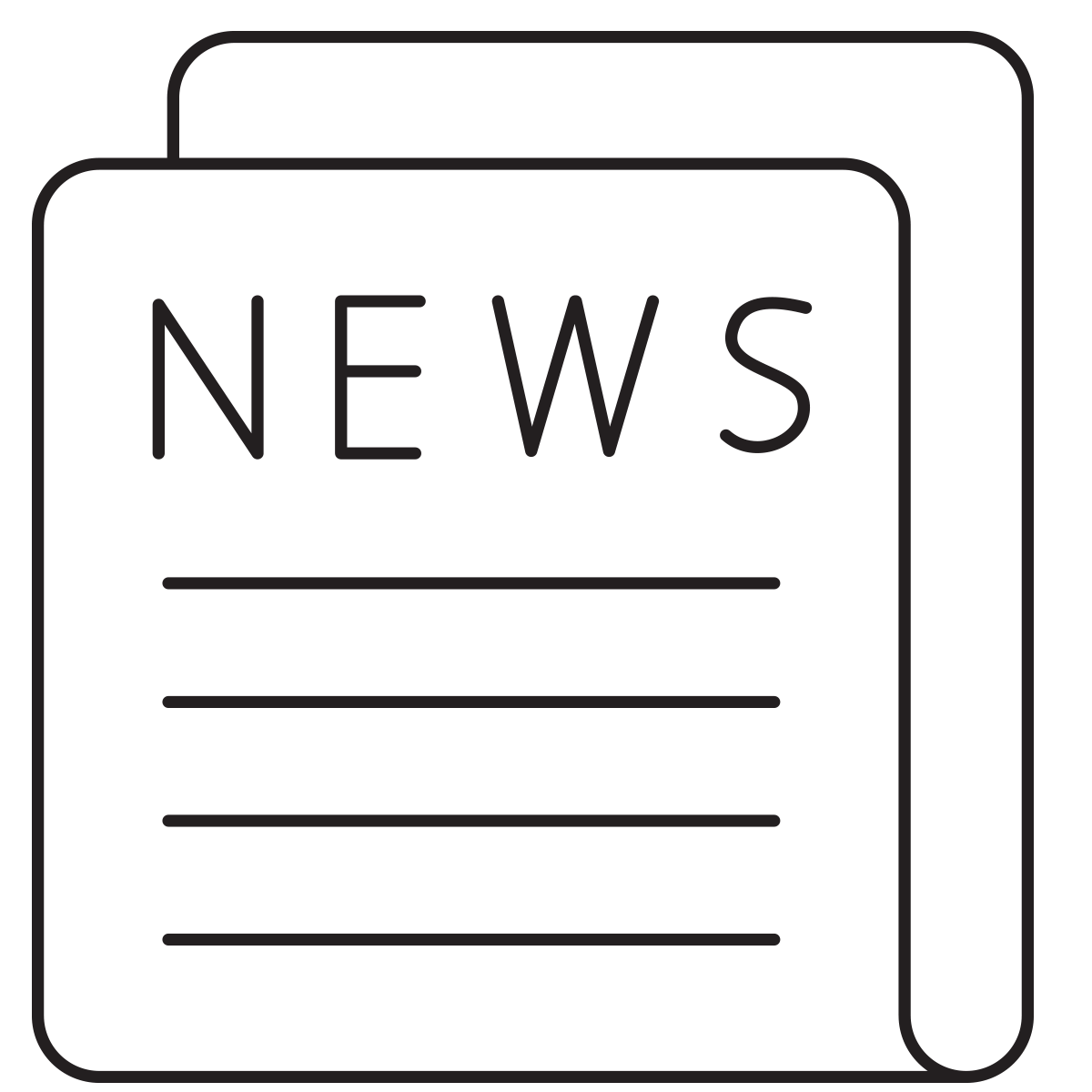 line art illustration news symbol