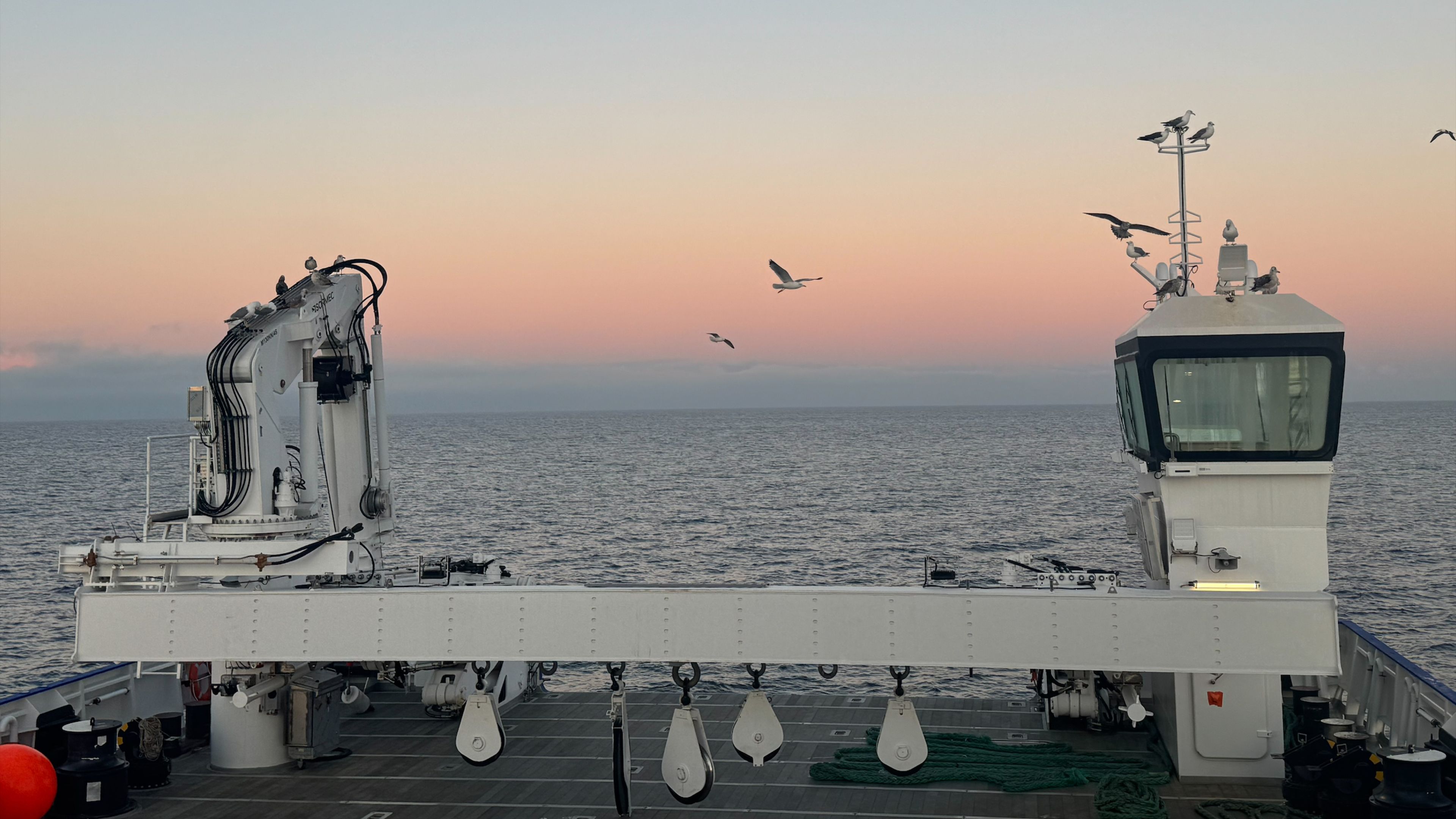 Picture of the sea, taken onboard of a research vessel