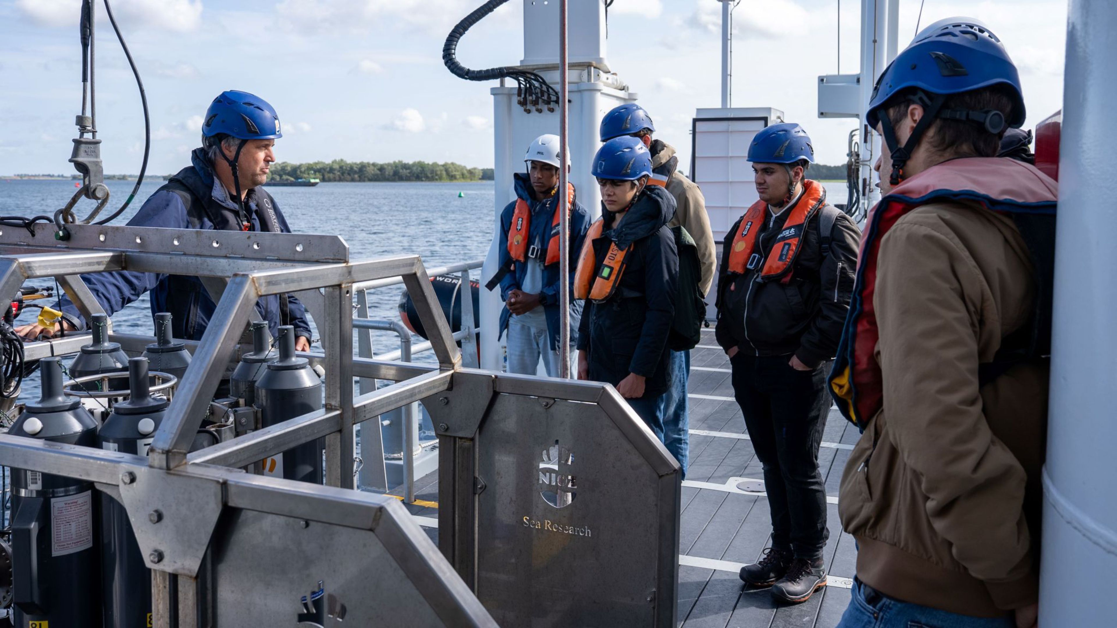 Photo of people on board of a reserach vessel, WiWocruise